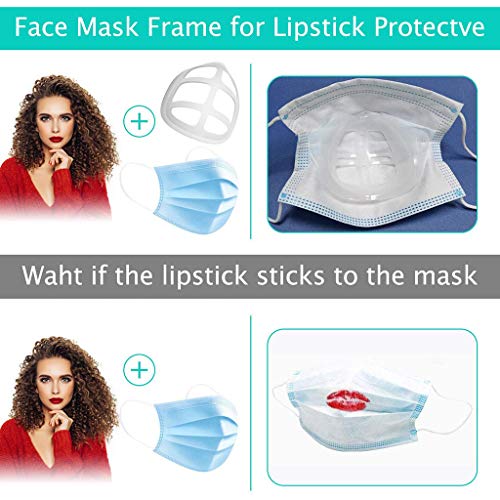 Mas-k Bracket Protect Lipstick Mas-k Cool Bracket More Space for Comfortable Breathing Washable Reusable Silicone Bracket (5PC, White)