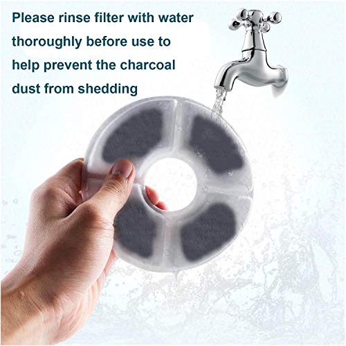WWVVPET Replacement Filters for Cat Water Fountain 6 Pack,50% More Activated Carbon Filters,Genuine Cat Flower Fountain Filters,Compatible with Pet Drinking Dispenser (Not for Catit Brand Fountain) - Thumbnail 4