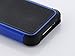 ULAK iPhone 4S Case, iPhone 4 Case, Knox Armor Hybrid Dual Layer Protective Case Cover with Hard Plastic and Soft Silicone for iPhone 4S & iPhone 4 (Black+Blue)