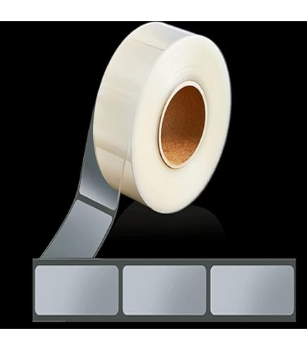 AIEX 500 Stuks 8x3cm Transparant Zelfklevend Etiketten Rollen, Waterdicht Doorzichtige Rechthoek Etiketten Labels voor Klas School Bibliotheekboeken