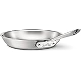 All-Clad BD55112 D5 Brushed 18/10 Stainless Steel 5-Ply Bonded Dishwasher Safe Fry Pan Saute Pan Cookware, 12-Inch, Silver