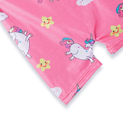 image for MYQFF Gymnastics Leotards for Girls Biketard Unitard Pink Toddler Kids