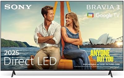 BRAVIA 3 - Direct LED 75 Zoll Fernseher (K75S32), X-Balanced Speaker, Dolby Vision/Atmos, IMAX Enhanced, Google TV (2025), Google Cast, Apple AirPlay 2, Eco Dashboard 2, Game Menu 2, Smart TV