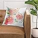 Emvency Throw Pillow Cover Peonies Summer Bouquet Watercolor Pastel Decorative Pillow Case Girly Home Decor Square 18 x 18 Inch Cushion Pillowcase