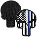 LIVABIT PVC Rubber 3D Morale Patch MP-30 Tactical Airsoft Paintball Punisher Skull USA Flag Blue Thin Line Police