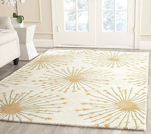 Safavieh Bella Collection BEL123A Handmade Beige and Gold Premium Wool Area Rug (4' x 6')