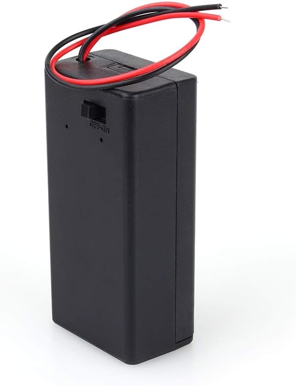 Samfox Battery Holder Case - 9V Volt PP3 Battery Holder Box, DC Case w/Wire Lead with ON/OFF Switch Cover Durable - Image 5