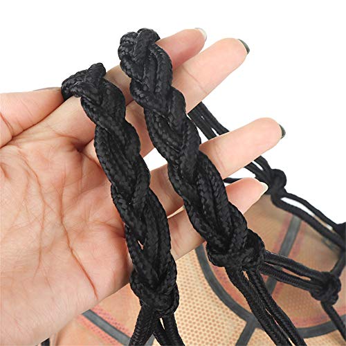 2psc Football Accessories Basketball net Bag, Carrying Basketball Volleyball mesh Equipment Bag, Volleyball Basketball Football Storage Tennis Bag (Black, m) - Thumbnail 2