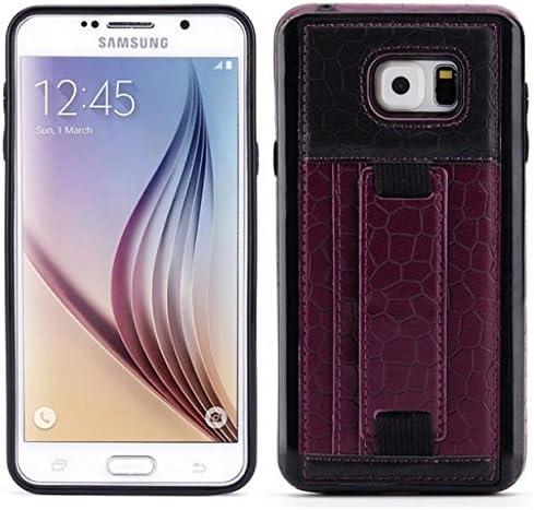 Verizon Samsung Galaxy Note 5 (SM-N920V) Case, Purple Leather Phone Case Luxury Wallet Cover Card ID Slots Protective Skin w Reinforced Protection for Samsung Galaxy Note 5 (SM-N920V)