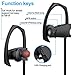Bluetooth Headphones,Sports earbuds,Wireless Headset V4.1 Noise Isolating Heavy Bass Stereo Sweatproof Sports Earphones In Ear Earbuds with Mic –Black