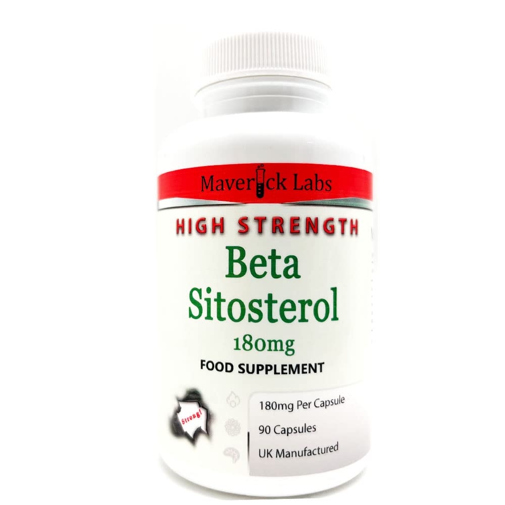 High Strength Plant Sterols 400mg - Cholesterol Support with 180mg Beta Sitosterol Per Capsule - 95% Phytosterols - Pure & Natural - 90 Caps - UK Made: Supports Normal Cholesterol