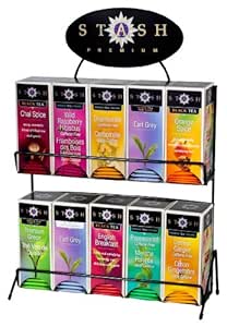 Amazon.com : Stash Tea 10 Flavor Variety Pack With Display Rack, 10 ...
