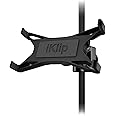 IK Multimedia iKlip Xpand Tablet Holder for mic Stands, fits iPad and Android Tablets Between 7" to 12.9" with an Adjustable 360° Swivel and Soft-Touch fit
