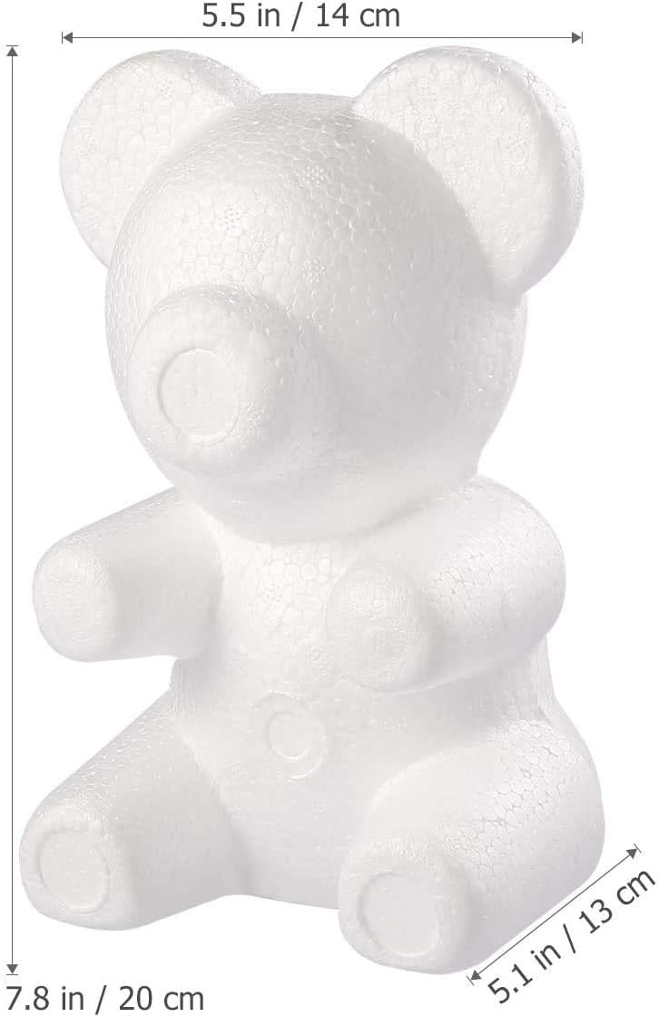 3pcs Foam Polystyrene Bear Mould for Diy Crafts Flower Arranging Party Decoration Height Base for Creative Projects - Image 4
