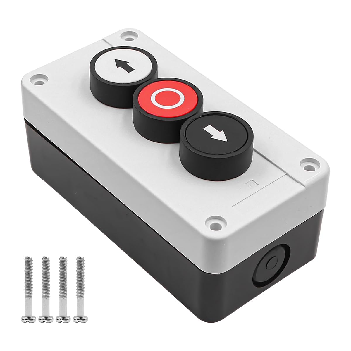 Stop Control Push Button Light Up Button Station Box Up and Down Momentary Switch Box Pushbutton Switches for Control for Industrial