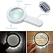 30X Magnifying Glass with 12 LED Lights, Extra Large Handheld Illuminated Magnifier for Seniors Reading, Exploring, Hobbies, Inspection, Macular Degeneration