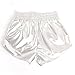 MAKARTHY Women's Metallic Shorts Elastic Waist Shiny Sparkly Rave Pants