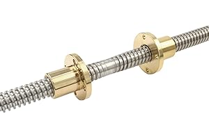 Coavoo T14 14mm Lead Screw 19.69 inch / 500mm Length, Right and Left Hand Bi Direction Lead Screw with 2Pcs Brass Nuts (Acme Thread, Pitch of Screws: 3mm, Lead: 3mm, Single Start) Used in 3D Printer
