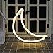DELICORE Decorative LED Moon Shaped Neon Night Light with Warm White Lamp-Neon Night Light Operated by Battery/USB for Children's Room Party Christmas Wedding Decoration