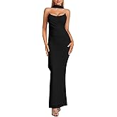 ivylae Corset Tube Maxi Dress with Scarf Bodycon Ruched Elegant Long Formal Wedding Guest Dresses for Women