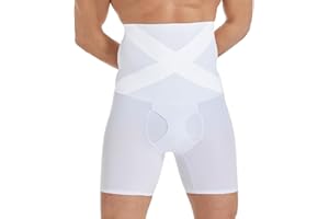 TELEWEE Men`s Shapewear Tummy Control Shorts Compression, Slimming Body Shaper,Men Boxer Briefs Underwear