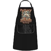 WCGXKO Pottery Gift Ceramic Artist Gift Funny Pottery Kitchen Apron Clay Maker Merch for Pottery Lover