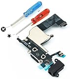 Dock Connector for Iphone 5 A1428 A1429 A1442 USB Charging Port Flex Black Mic Audiojack Antenna Loudspeaker Connector installed incl 2x screwdriver by MMOBIEL (Wireless Phone Accessory)