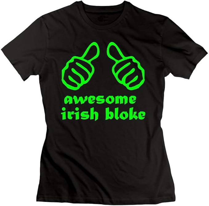 Awesome Irish Bloke Day Womens Tshirts Amazon.co.uk Clothing