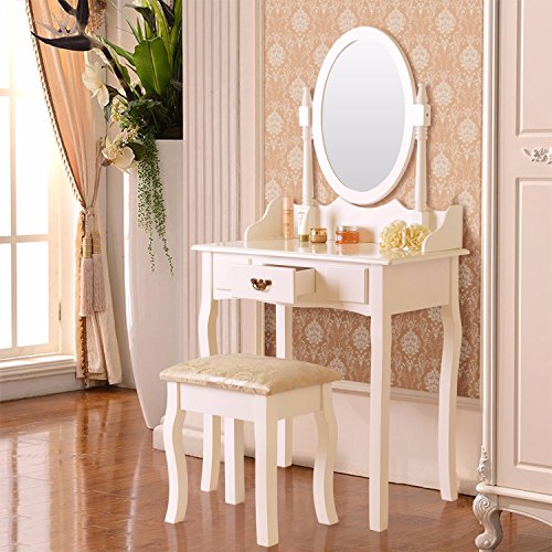 Elegance Dressing Table Makeup Vanity Table with Stool Set& 