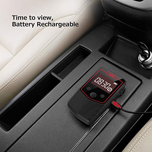 Oasser Breathalyzer Alcohol Tester Rechargeable Li-ion Digital LCD Breath Tester Semi-Conductor Sensor with 4 Mouthpieces T6