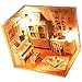 Ogrmar Wooden Dollhouse Miniatures DIY House Kit with Cover and Led Light-Tour Into Picture