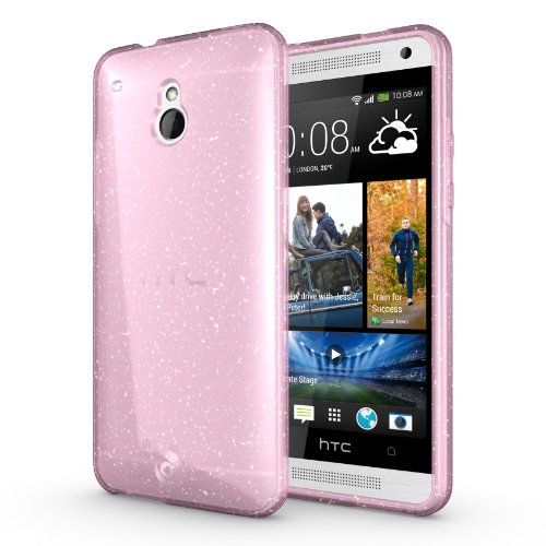 Diztronic Light Pink GlitterFlex TPU Case for HTC One Mini (2013) - Retail Packaging