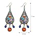 4 Pairs Bohemian Vintage Dangle Earrings Retro Rhinestone Earrings Boho Dangle Drop Earrings for Women Girls (Style E)