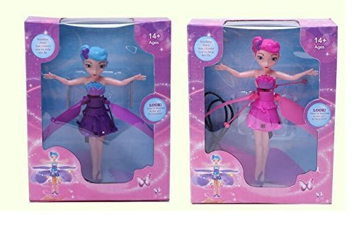 Lightmate Flying Toys Inductive Fairy Quadcopter /Raft/Aircraft Toys For Children Helicopter Toy Gift(Purple)