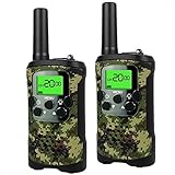 DIMY Toys Gifts 3-12 Year Old Boys Girls Teen Walkie Talkies Kids Long Range Birthday Presents Outdoor Outside Toys DJ01, Green