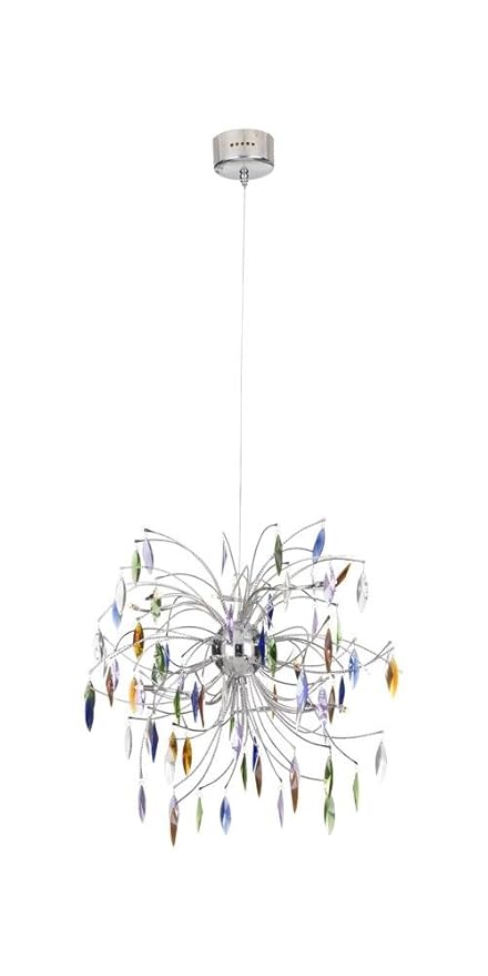 Decorative Multi Coloured Glass Ceiling Light Pendant With Multi