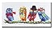 SEVEN WALL ARTS - 100% Hand Painted Oil Painting Animal Colorful Animal Painting with Stretched Frame Wall Art for Home Decor Ready to Hang (18 x 36 Inch, Colorful Owls)