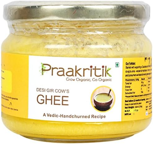Praakritik Natural and Organic Desi Gir Cow's Ghee, 200 g