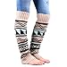 VIGVOG Women Boho Knitted Boot Gaiters Long Leg Warmer (Beige)