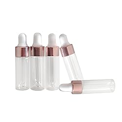 50 Pcs Mini Glass Dropper Bottle 5ml Clear Glass