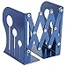 ANTIMAX Steel Adjustable Bookends Extension Books Holder Stand Desk Heavy Duty for Office Home Children Max Width 18.5″(Blue)