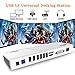 USB 3.0 Universal Docking Station Dual Display with HDMI DVI VGA, Gigabit Ethernet, Audio, 6 USB Ports for Windows, White