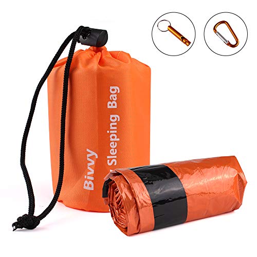 Emergency Blanket Emergency Sleeping Bags - 2-Pack Survival Bivvy For Camping & Hiking (Lightweight & Heat-Reflective) Bivy Bag