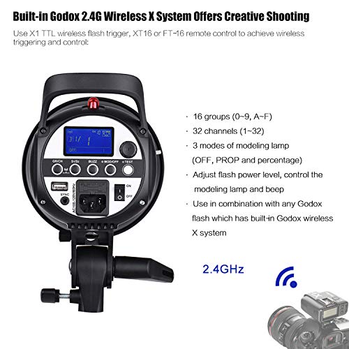 Godox 2 x SK400II 800Ws Strobe Flash Light Monolight Kit for Studio