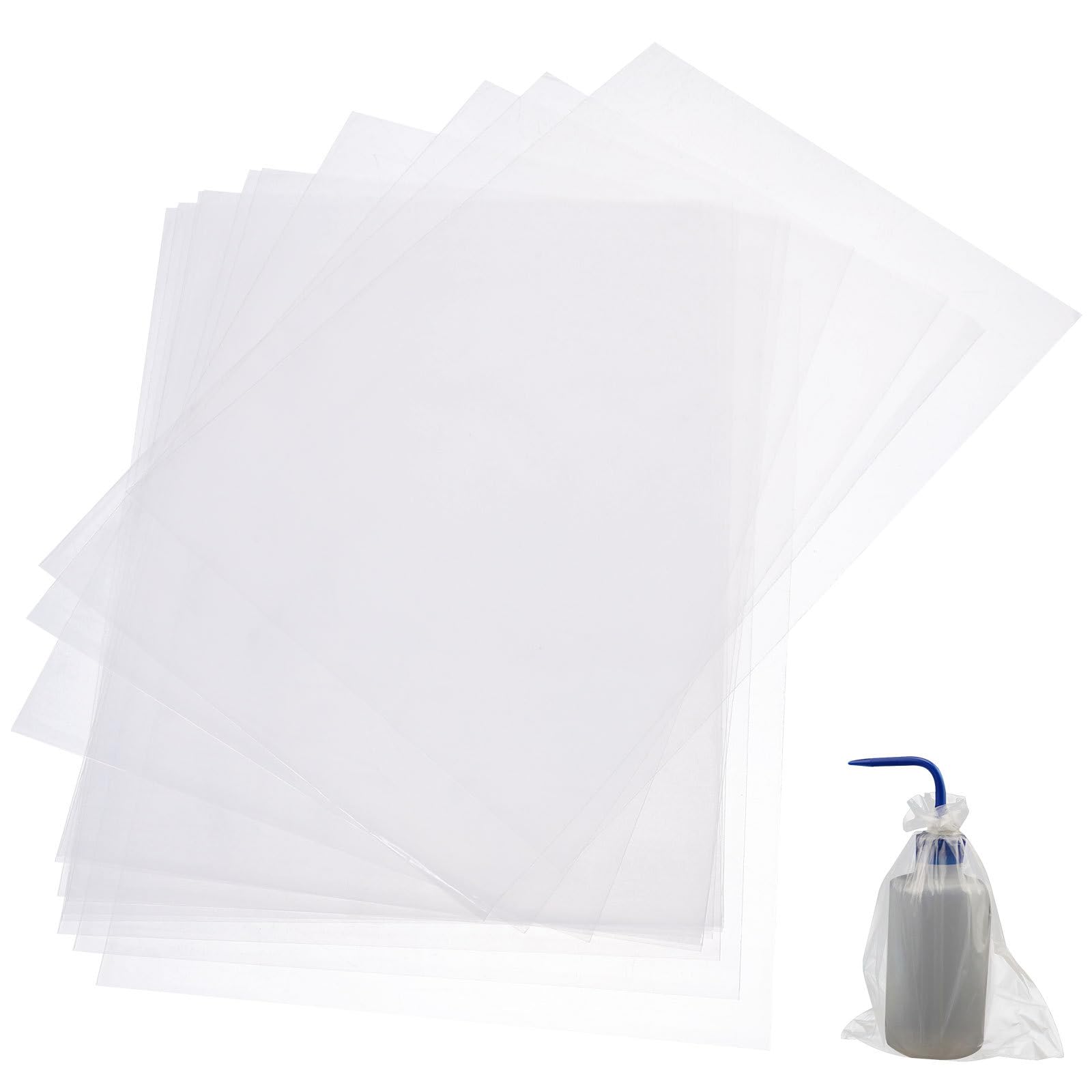 Healvian Tattoo Bottle Bags 7.87X5.91In Disposable Squeeze Wash Bottle Covers Plastic Pouches for Tattoo Ink Hygiene Supplies 250 Pack