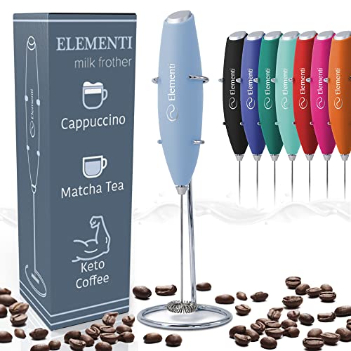 Elementi Milk Frother Wand & Matcha Mixer, Mini