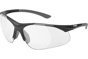 Elvex Delta Plus - WELRX500C15 RX-500C 1.5 Diopter Full Lens Magnifier Safety Glasses, Black Frame/Clear Lens