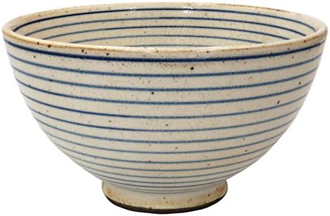 Gyokuyou Hasami seen Chojuro pottery kiln Sesame streak rice bowl large blue 61055