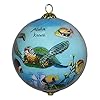 Collectible Hand-Painted Hawaiian Sea Turtles and Tropical Fish Christmas Ornament HF/M 5152lyOPNKL. SS100