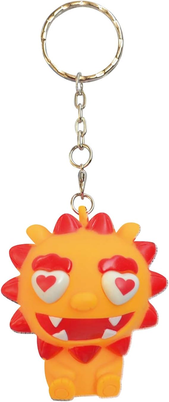 Amazon Co Jp 沖縄ストラップ キーホルダー シーサー 飛び出す 目玉 3色 黄色 服 ファッション小物